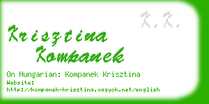 krisztina kompanek business card